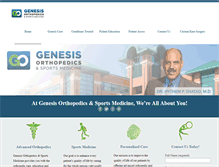 Tablet Screenshot of genesisortho.com
